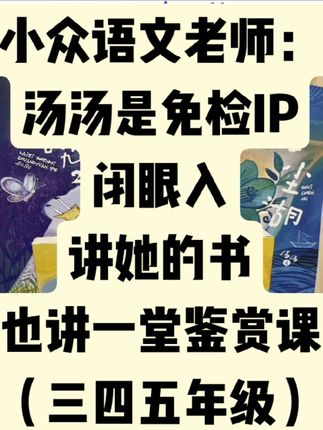 小众语文老师推介:汤汤是免检作家 #好书推荐 #好书分享 #课外阅读 #小学语文 #白描