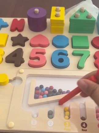 幼儿玩具数字拼图积木早教益智配对玩具适合1-3岁宝宝的益智积木,培养耐心、专注力、颜色认知、还锻炼手眼协调和精细动作 #益智玩具#早教玩貝 #在家早教