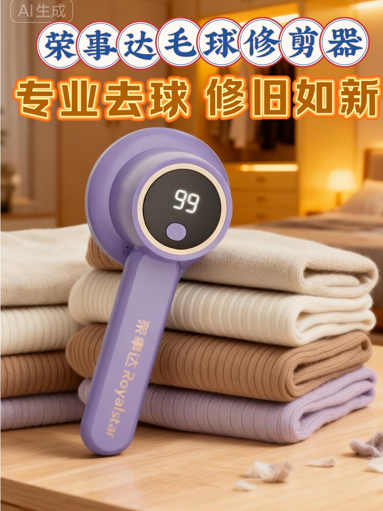 天气一转凉,毛衣、大衣就成了主角,可恼人的起球问题也来了!试试荣事达毛球修剪器吧,它真是衣物护理小能手。强劲动力配合六叶精钢刀头,剃毛球又快又干净,还特别呵护衣物面料。贴心的三档力度,无论是娇贵的羊毛衫还是厚实的呢大衣都能轻松应对。让衣物时刻崭新如初,现在就备一个!#家居生活 #品质好物 #毛衣修剪器 #除球器 #好物推荐分享