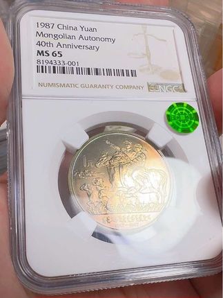 紫色油彩的内蒙古纪念币#老钱币 #老硬币 #纪念币