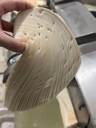 人生没有重来,只有后来,可真正到了后来,发现一切已经不能重来!老面锅饼饼片加工中