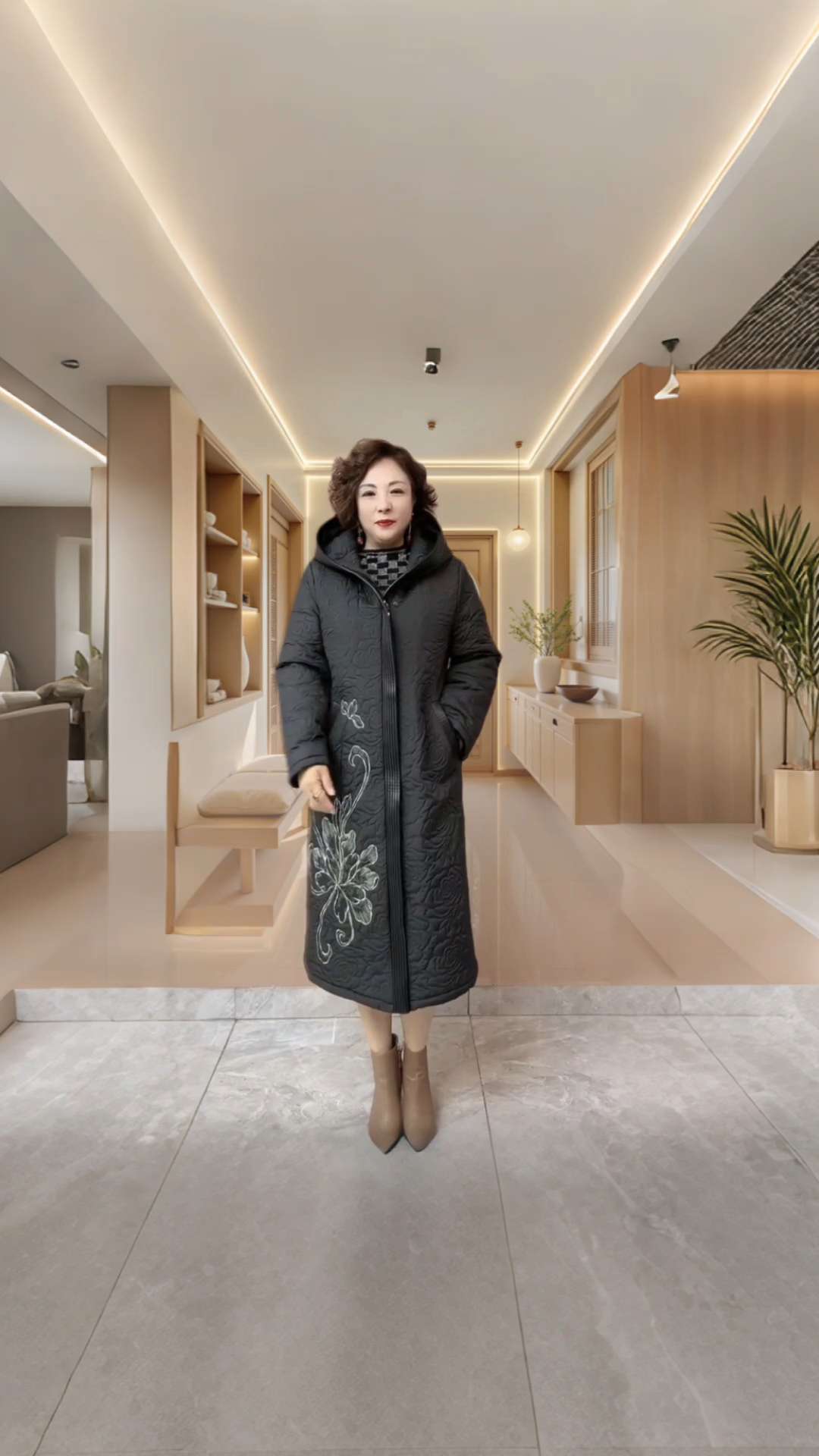 #外套穿搭 #中长款棉服 #大码女装 #时尚妈妈装
