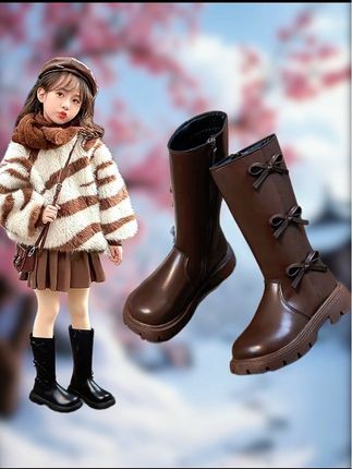 #女童皮靴 #女童公主靴 #女童长筒靴 #女童加绒皮靴