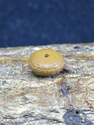 保真正品天然原矿绿松石菜籽黄雕刻回纹鼓珠#文玩珠宝 #文玩 #每日分享