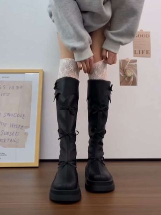 艾特 好朋友 送我 谢谢#长靴子#靴子分享