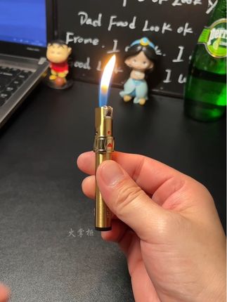 潮玩纤细充气创意火机可放入盒便携旋转点火打火机#创意打火机
