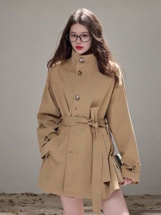 #小个子短款风衣穿搭 #收腰系带大衣 #穿出自己的风格 #穿出高级感