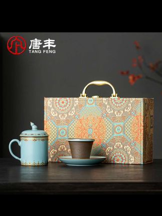 唐丰宋蕴高端汝窑敦煌茶杯家用办公茶水分离杯教师节送恩师伴手礼#茶具 #泡茶杯 #办公杯 #茶水分离杯