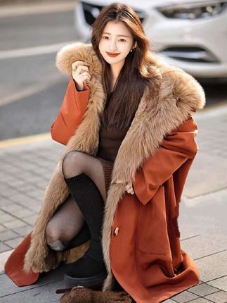 冬天装可拆卸派克服外套女2025冬季新款加绒加厚皮草外套时尚洋气