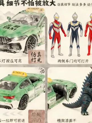 正版奥特曼弹力拉伸TPR软胶人偶拉拉乐温度变色初代泰罗怪兽玩具#好物分享#分享好物#百货