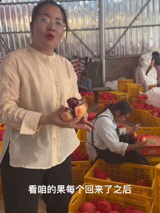 #记录真实生活 !各个过秤、决不估堆!放心去拍!基地发货!正儿八经的会理突尼斯软籽石榴!