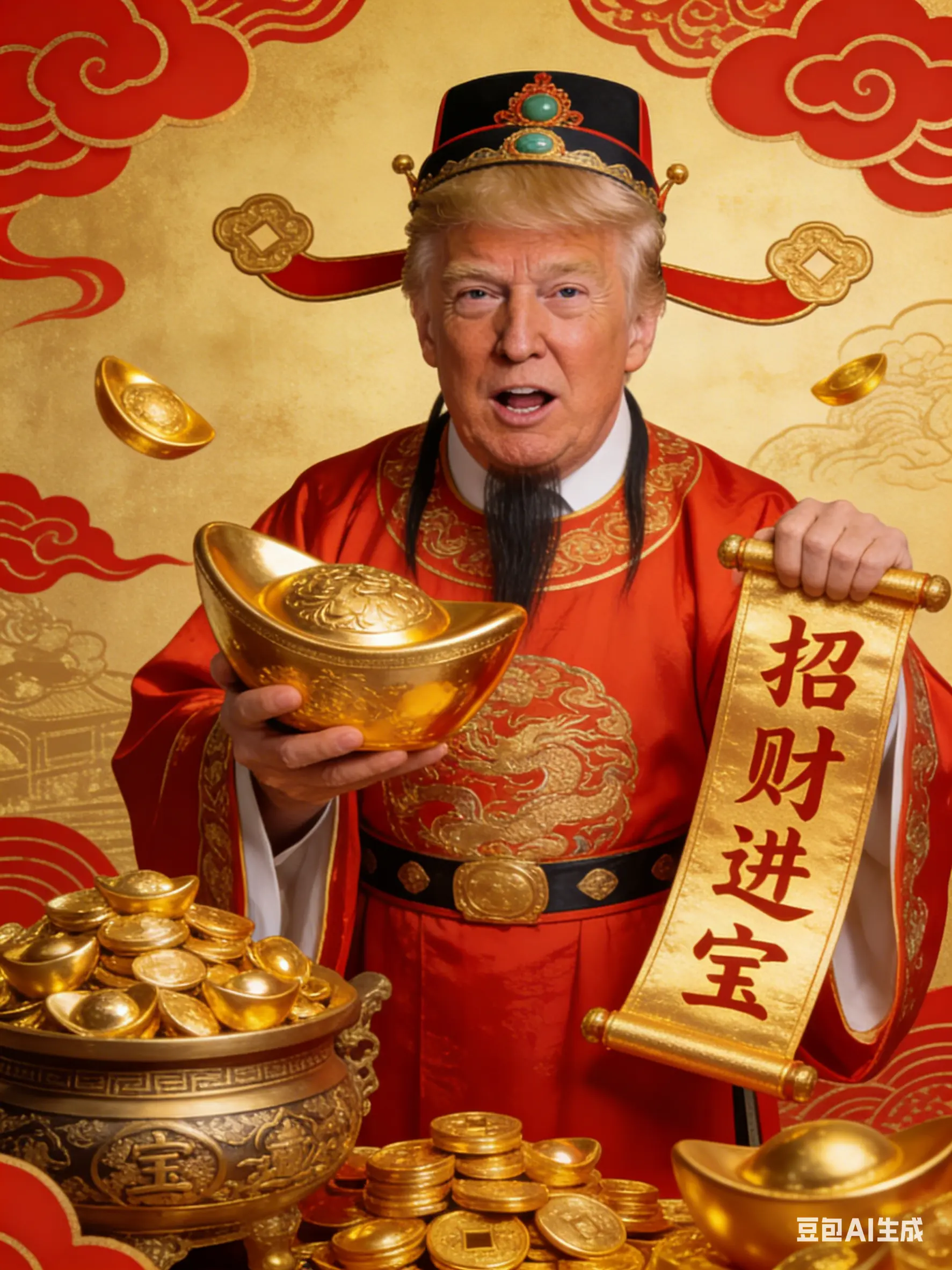 美国财神爷图- 抖音