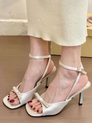 夏季仙女风蝴蝶结细跟凉鞋女#穿出高级感 #夏季凉鞋 #气质高跟凉鞋女#凉鞋