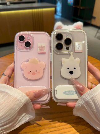 小猪🐷西高地动物支架手机壳,快来和朋友一人一个吧!#手机壳 #也太可爱了吧 #手机壳控 #仙女必备 #闺蜜同款