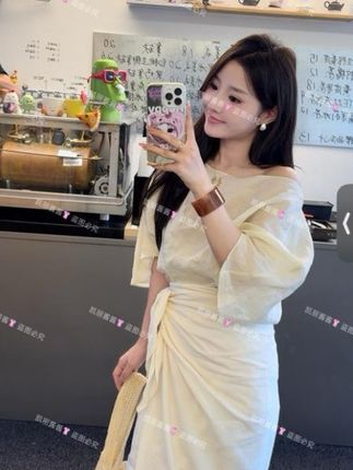 【冷萃苿莉】100苎麻 法式小众简约设计感不规则两件套装裙女#女装 #高级感穿搭 #套装 #套装两件套 #甜美穿搭