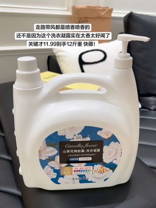 我真的没喷香水啊!就是用它洗个衣服,这个价就到手12斤洗衣液太划算了能用好久了#洗衣液 #超便宜超划算#大容量#洗护好物
