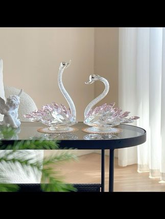 粉色水晶天鹅玄关电视柜酒柜家居装饰品摆件轻奢花瓶摆件#天鹅摆件 #装饰摆件 #乔迁之喜大吉大利 #玄关摆件 #好物推荐🔥 @DOU+小助手 @DOU+好生意