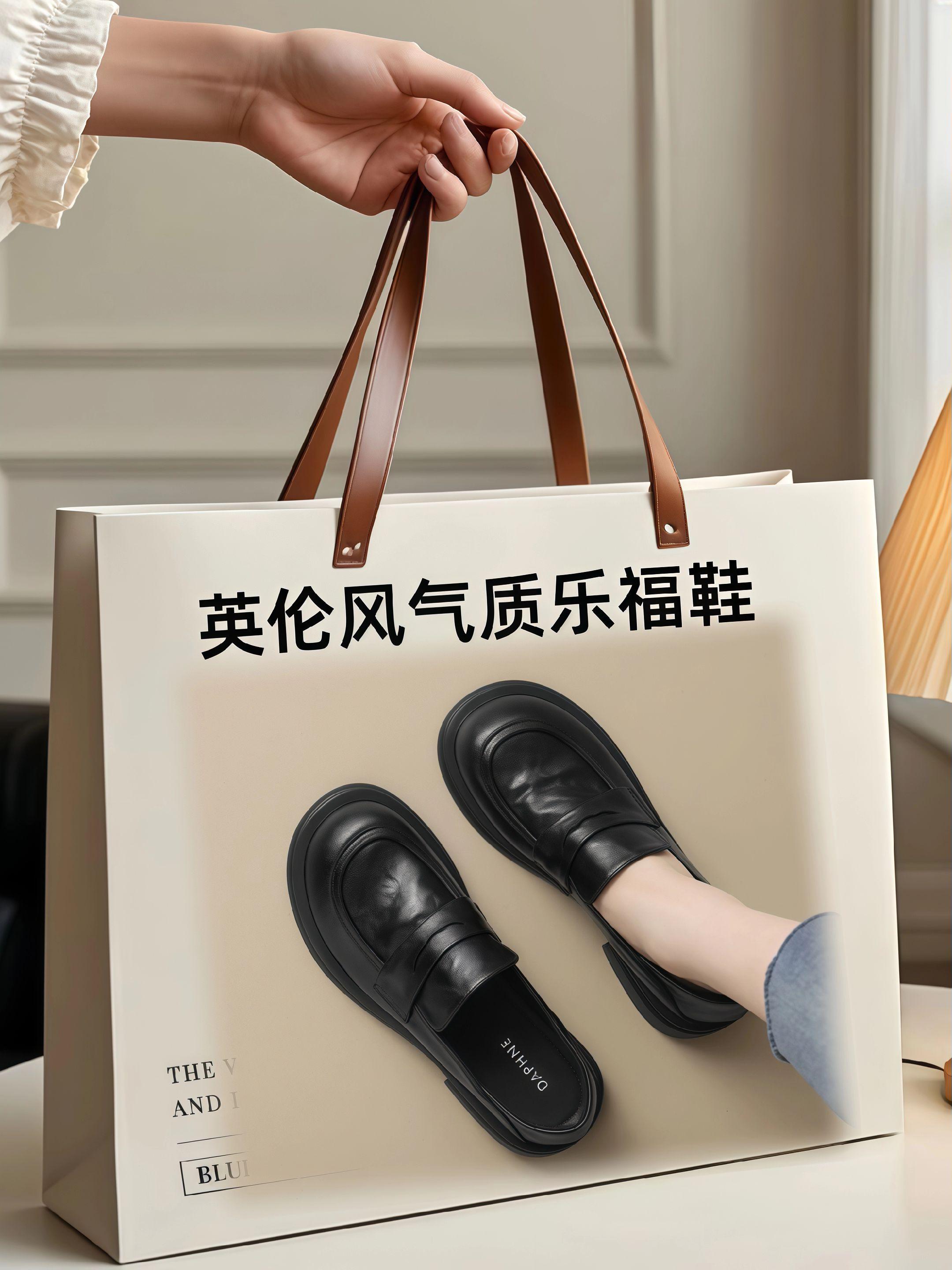 英伦风气质乐福鞋。秋日清晨赶课时,这双乐福鞋陪我走遍了整个校园 有没有人和我一样?每到秋天选鞋就在“好看”和“好穿”之间纠结——细高跟鞋磨得脚踝通红,平底鞋又显得腿短,赶早八的时候恨不得把脚揣兜里走路? 上周发现了达芙妮的这双黑色乐福鞋,厚底悄悄增加了3cm的高度,柔软的羊皮包裹着双脚就像被秋阳晒过的棉絮一样温暖舒适。今天早晨穿上它奔向公交站,鞋跟敲击青石板发出清脆的声音,到了教室室友凑过来问:“你这鞋子看起来很复古,怎么走久了脚也不酸呢?” 原来舒适与美观可以兼得。当秋风轻轻掀起裤脚时,我偷偷踮起脚尖——厚实的鞋底支撑着,连影子都变得更加轻盈了。#哎呦喂你鞋真好看 #好穿又好搭 #好穿不累脚 #好鞋推荐 #强烈推荐