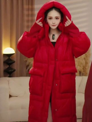 #创作灵感中长款加厚羽绒服女2024冬季新款韩系高级感鹅绒长款过膝外套8802#羽绒服 #反季羽绒服 #长款羽绒服 #中长款加厚羽绒服