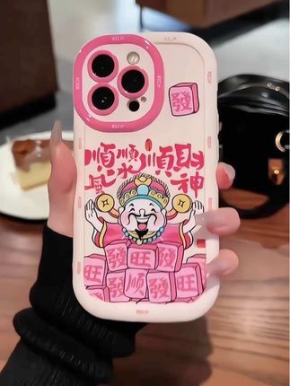 粉色顺风顺水手机壳,适用苹果16/15/14PRO手机壳iPhone13PRO全包13/12/11#手机壳 #数码科技 #3C数码 #这个手机壳真的长在我心巴上了