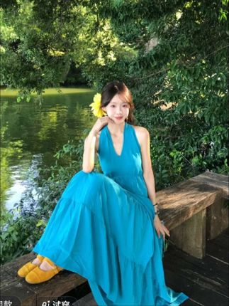 #可爱甜妹 #垂感连衣裙 新款气质连衣裙,女装连衣裙,遮肚子藏肉显瘦连衣裙,时尚潮流连衣裙,女装连衣裙,夏季穿搭,出游穿搭,夏天穿什么!