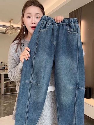 女童加绒牛仔裤、百搭舒适又保暖、巨时髦洋气、软软的巨高品质#百搭神裤 #高品质童装 #潮童穿搭 #显高显瘦显腿长
