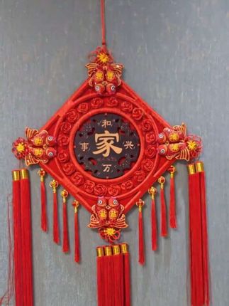 【2025款鸿运灯笼】手编桃木中国结客厅福字玄关平安手工中国结挂件#好物推荐🔥 #福到我家 #乔迁之喜 #五福临门 #客厅桃木福字挂件
