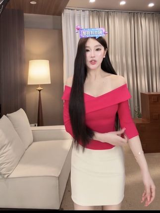 WW定制「温柔学姐」时尚休闲修身显瘦收腰复古小众设计上衣半裙套装#穿搭穿搭 #穿出高级感