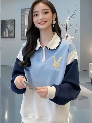 #卫衣#春秋新款#宽松薄款假两件上衣#外套