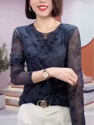#网纱印花打底衫 #秋冬印花打底衫 #秋冬新款 #好物推荐