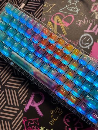 薄荷糖外设恺宙键帽 三个颜色都很有特点 如果你不确定你的键盘能不能用 留言一下 #客制化键盘 #键帽推荐 #机械键盘 #键帽 #魔导士