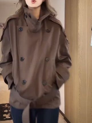 版型好➕面料好就是无敌显贵!版型正的经典款就是耐穿#长期主义穿搭#风衣外套