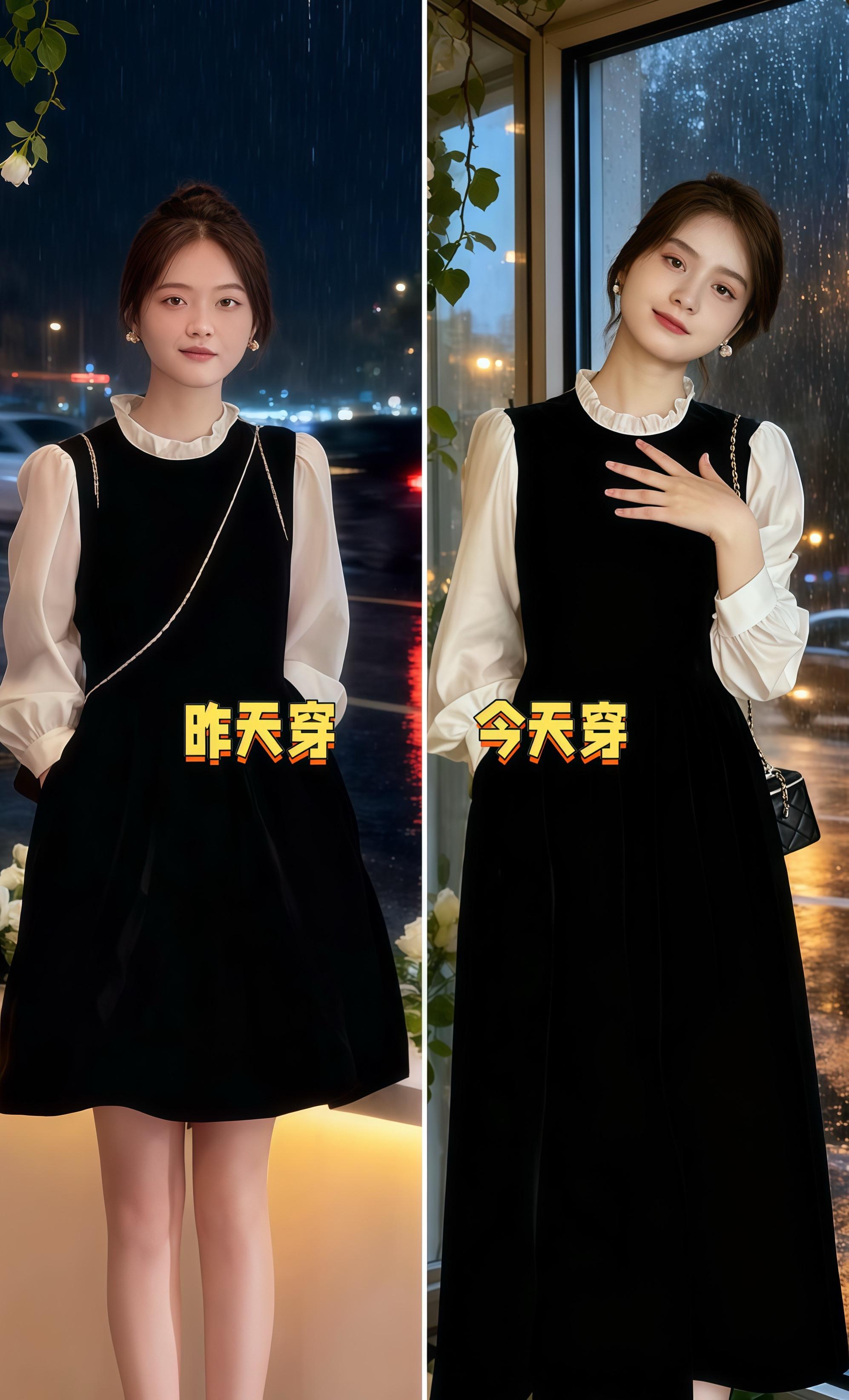 ☔️雨天和咖啡店zuì配,当然还要加上我的“白团子”萨摩耶和一身复古感满满的黑白裙~ 玻璃墙映着粉色蔷薇和绿色藤蔓,脚下的黄色落叶把氛围拉满,在这家“offee”招牌的小店外,仿佛闯入了温柔的电影画面🎬 #秋冬都市硬核穿搭 #小个子初秋显瘦穿搭 #当普通人找到自己的穿搭风格后 #秋冬韩系氛围感穿搭公式 #上热门