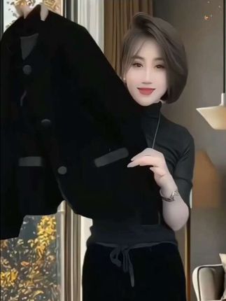 气质小香风丝绒西装外套2025秋季新款时尚休闲西服#小香风外套#西装外套#面料柔软舒适#时尚减龄#气质穿搭