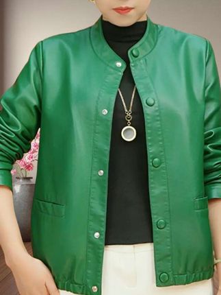 #皮衣夹克外套 #减龄气质 #时髦穿搭 #工厂直发 #好看又好搭