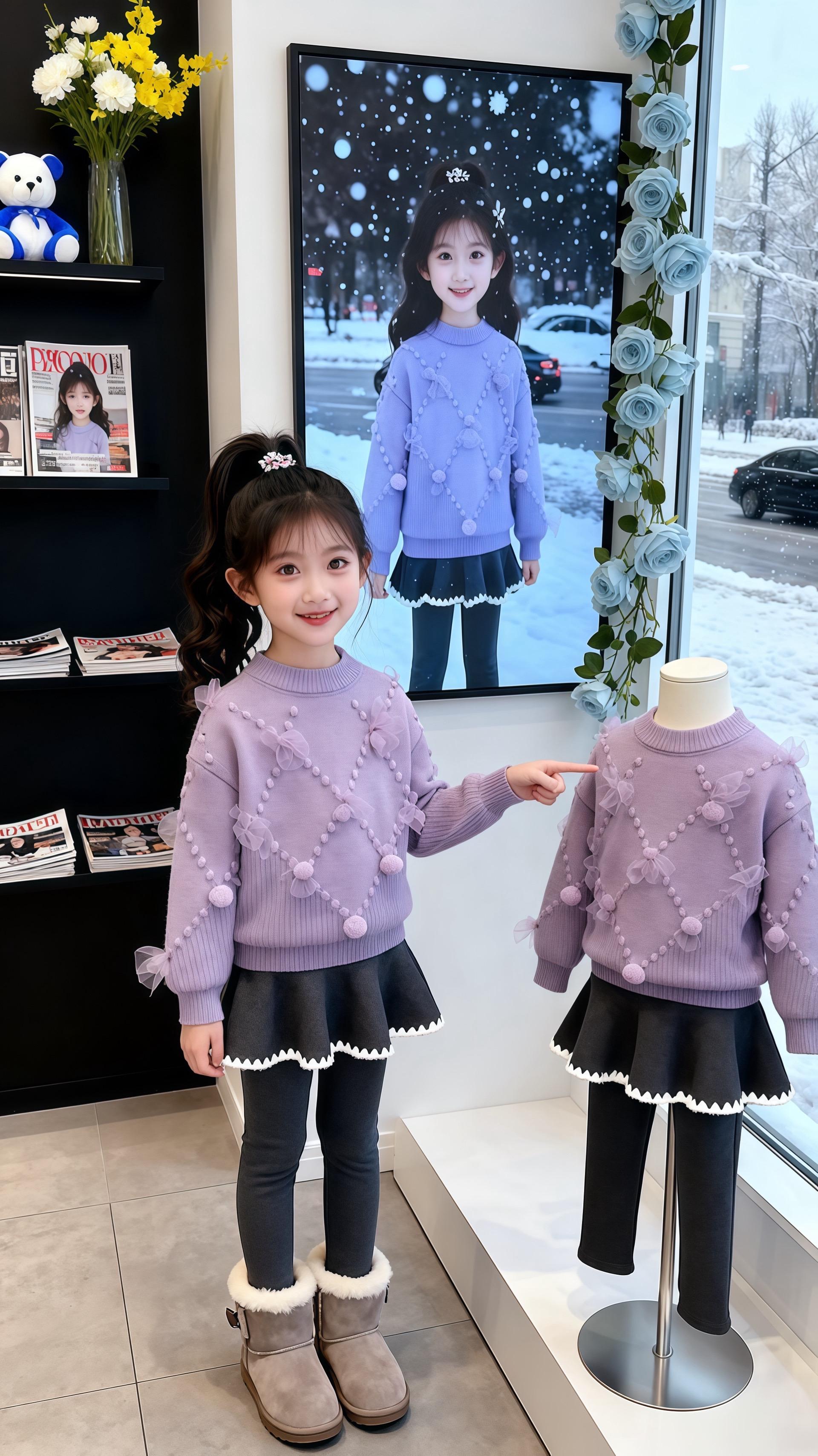 #萌娃穿搭 #女宝穿搭 #紫色穿搭 #也太可爱了吧 #童裝