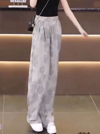 #复古印花阔腿裤##阔腿裤穿搭