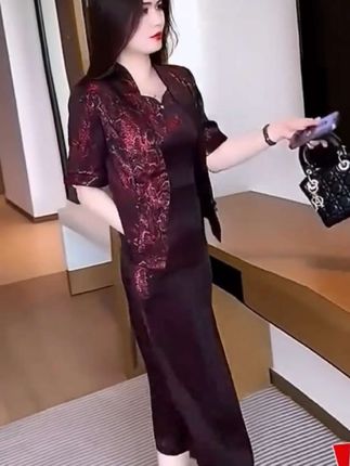 #时尚气质 #妈妈装 #两件套连衣裙 #美出高级感 #好物推荐