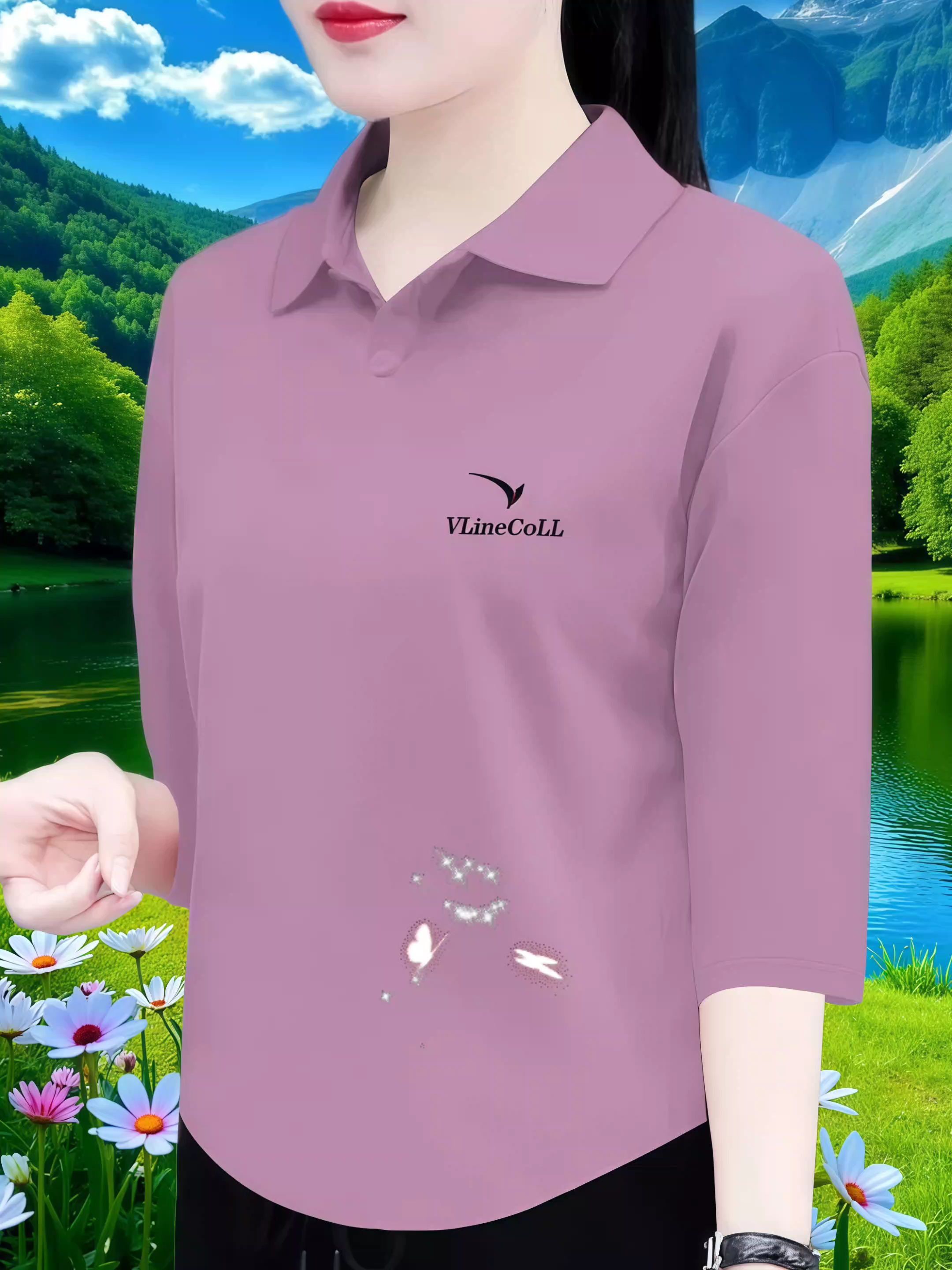 今夏最爱的一件上衣来啦!🌸 这件纯棉七分袖Polo衫,真的舒服到飞起~ 七分袖设计,完美遮住手臂小肉肉,超显瘦!经典翻领+小纽扣,学院风满满,减龄又百搭。 版型是宽松直筒的,对各种身材都很友好,遮肚子又不挑人。随便配条牛仔裤、百褶裙或者运动裤,就能轻松出门,通勤、逛街、约会都OK! #秋天的穿搭方式 #面料舒适透气 #谁穿谁好看 #遮肉显瘦遮肉减龄 #长袖t恤 @抖音小助手