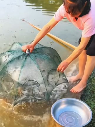 #折叠捕鱼笼#好东西一起分享 #户外捕鱼 #结实耐用#方值携带