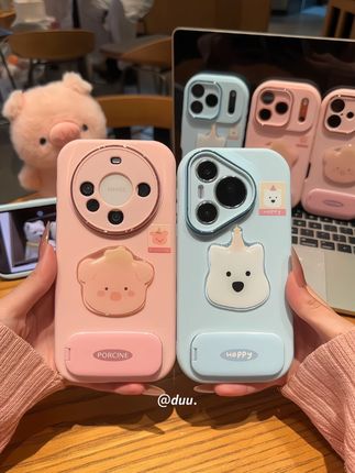 好可爱的粉猪西高地手机壳🐷🐶支架打开还有小镜子~#爱了爱了 #仙女必备 #手机壳 #这个手机壳真的长在我心巴上了