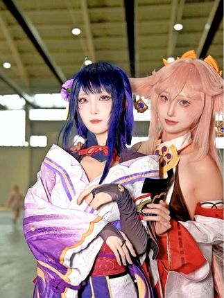神明大人和她的屑狐狸#鸣神组 #原神 #八重神子 #雷电将军