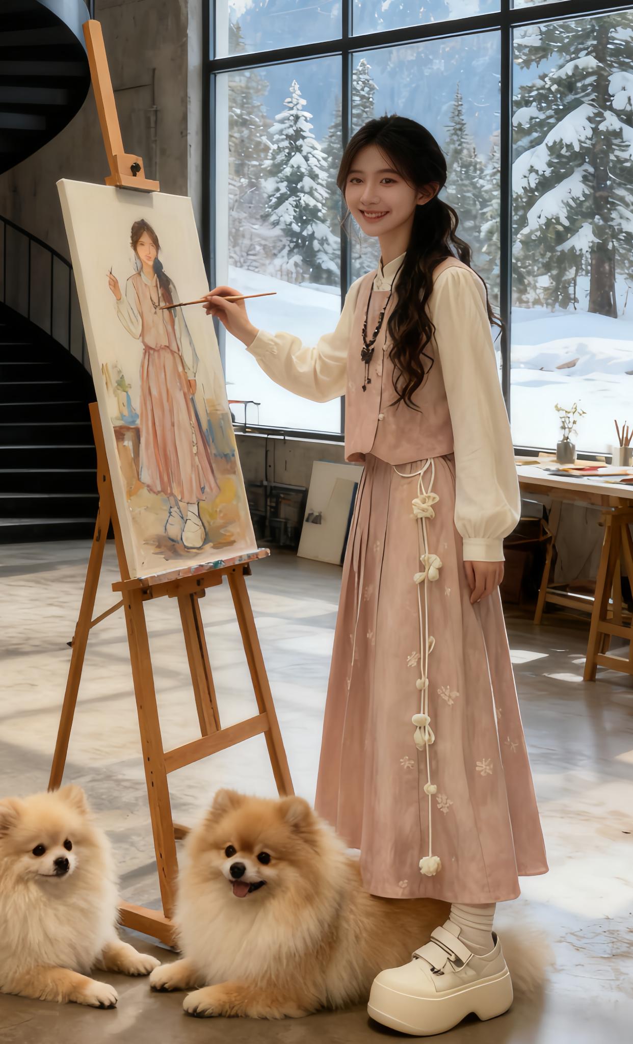 好美的新中式套装。#早秋穿搭显贵法则 #挑战多色彩穿搭 #秋冬穿搭大揭秘 #气质仙女裙穿搭 #国风新时尚
