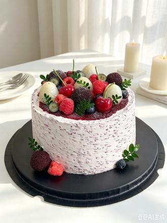我看谁能拒绝杨梅荔枝蛋糕!#生日蛋糕制作 #日常分享