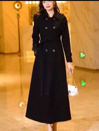 修身长款春秋新款气质女装风衣外套高级感时尚显瘦优雅气质长风衣