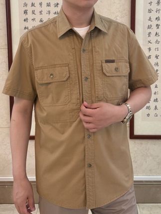 #短袖衬衫 #男士休闲短袖衬衣#男士夏季工装短袖#男士短袖衬衫推荐#品质男装