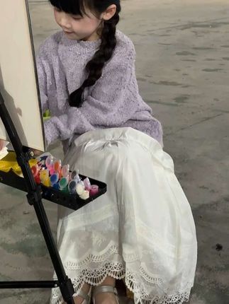 谁懂!女儿穿香芋紫上身真的好看的心尖上了 温柔感拉满#骗你生女儿 #生女儿就是用来打扮的 #韩系穿搭 #秋冬穿搭