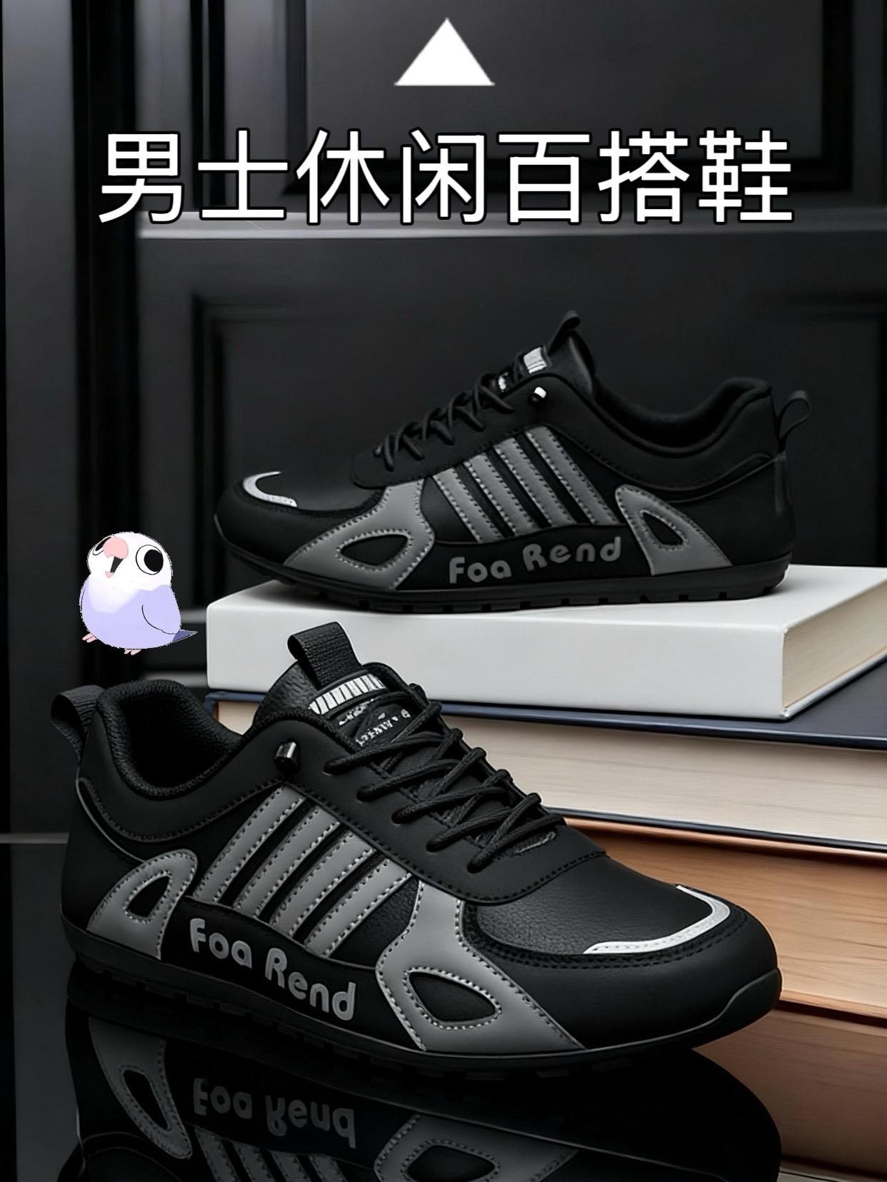 男士休闲鞋。鞋子深灰、黑色都是百搭王,配西装裤显沉稳,搭牛仔裤够潮,职场、约会、逛街一双全搞定。#男鞋推荐 #休闲鞋 #好鞋推荐 #百搭鞋子 #鞋子推荐