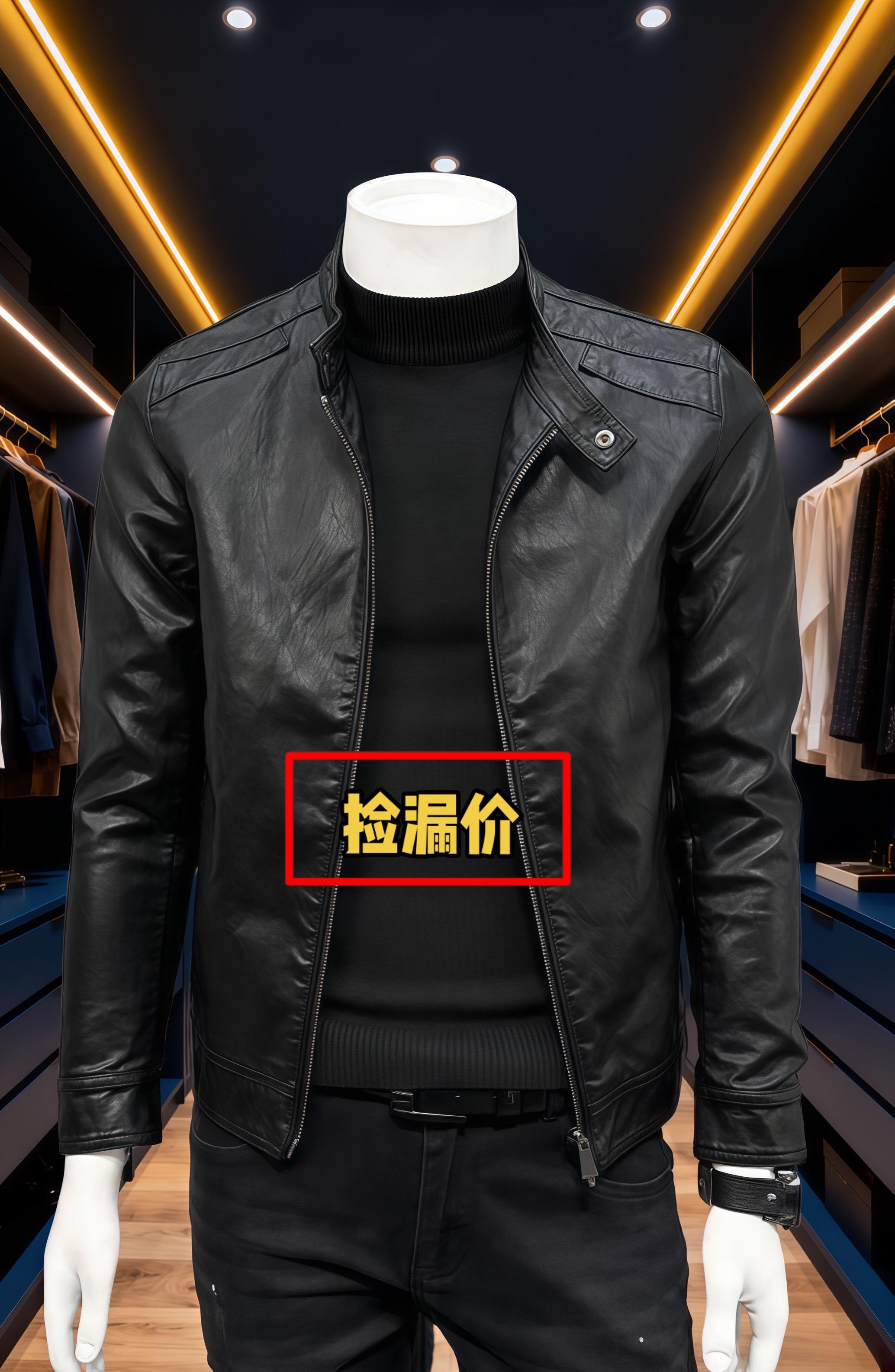 新款男士外套立领皮衣秋冬皮夹克韩版休闲爆款百搭机车服#皮衣搭配 #简约大气 #品质男装 #皮衣 #气质皮衣