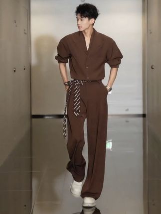 #帅气穿搭 #帅气十足 #衬衣套装